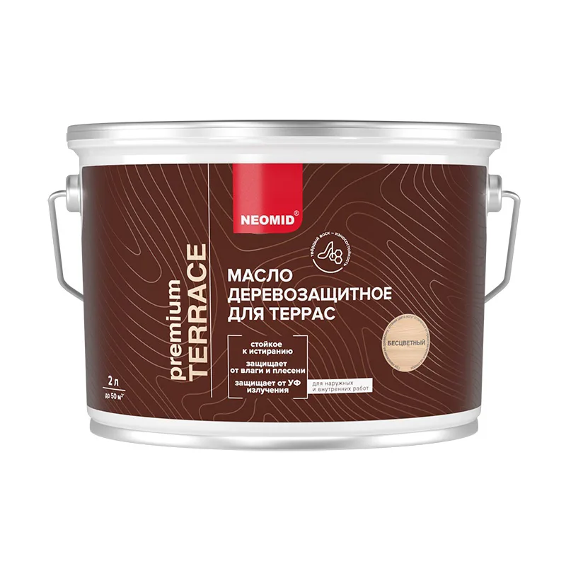 Масло деревозащитное для террас Neomid (2 л)