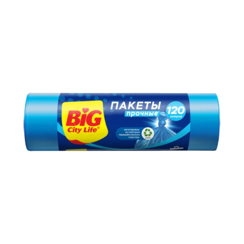 Мешки для мусора прочные Big City, 120 л (10 шт)