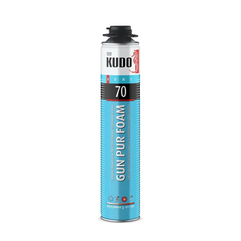 Пена полиуретановая монтажная Kudo Home 70 профессиональная всесезонная (1 л)