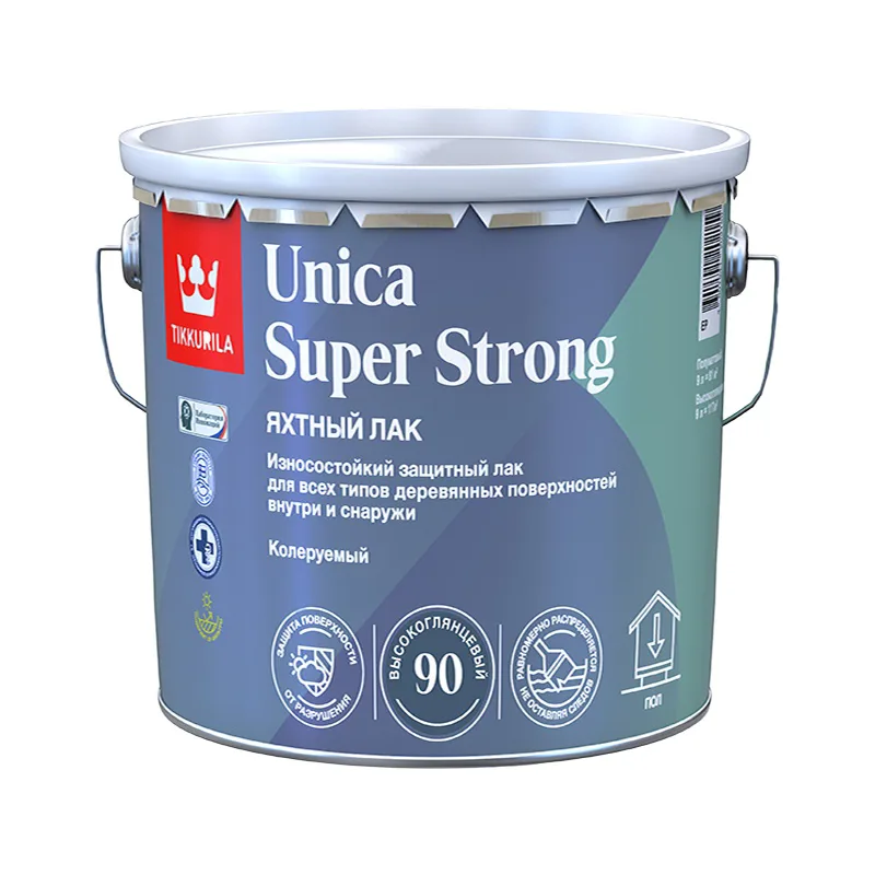 Лак Tikkurila/Tikkivala Unica Super Strong EP глянцевый (9 л)