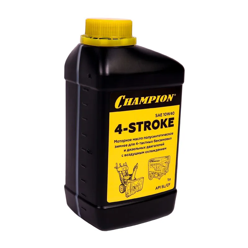Масло для 4-х тактных двигателей Champion API SL/CF 10W40 полусинтетическое, до -25°С (1 л)