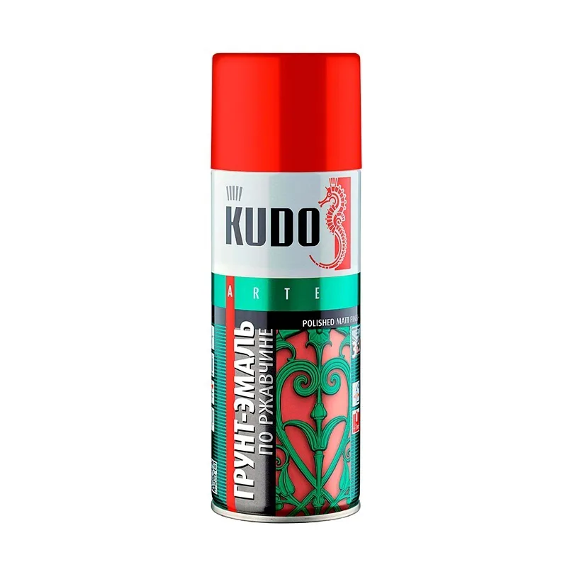 Грунт-эмаль по ржавчине Kudo KU-313020 RAL 3020 красный (0,52 л)