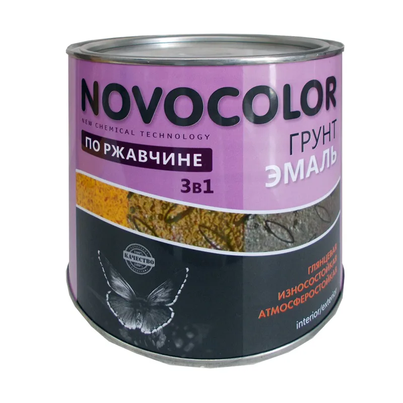 Грунт-эмаль Novocolor 3 в 1 основа С (глянц.) (1,5 л)
