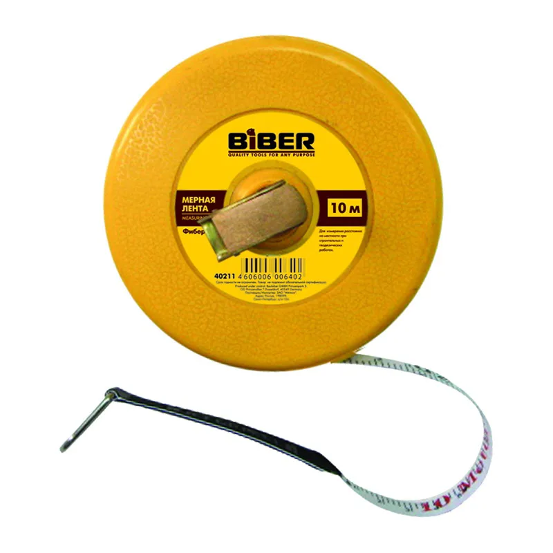 Мерная лента Biber 40213 фиберглассовая 30 м